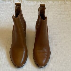 Madewell Tan Leather Ankle Boots